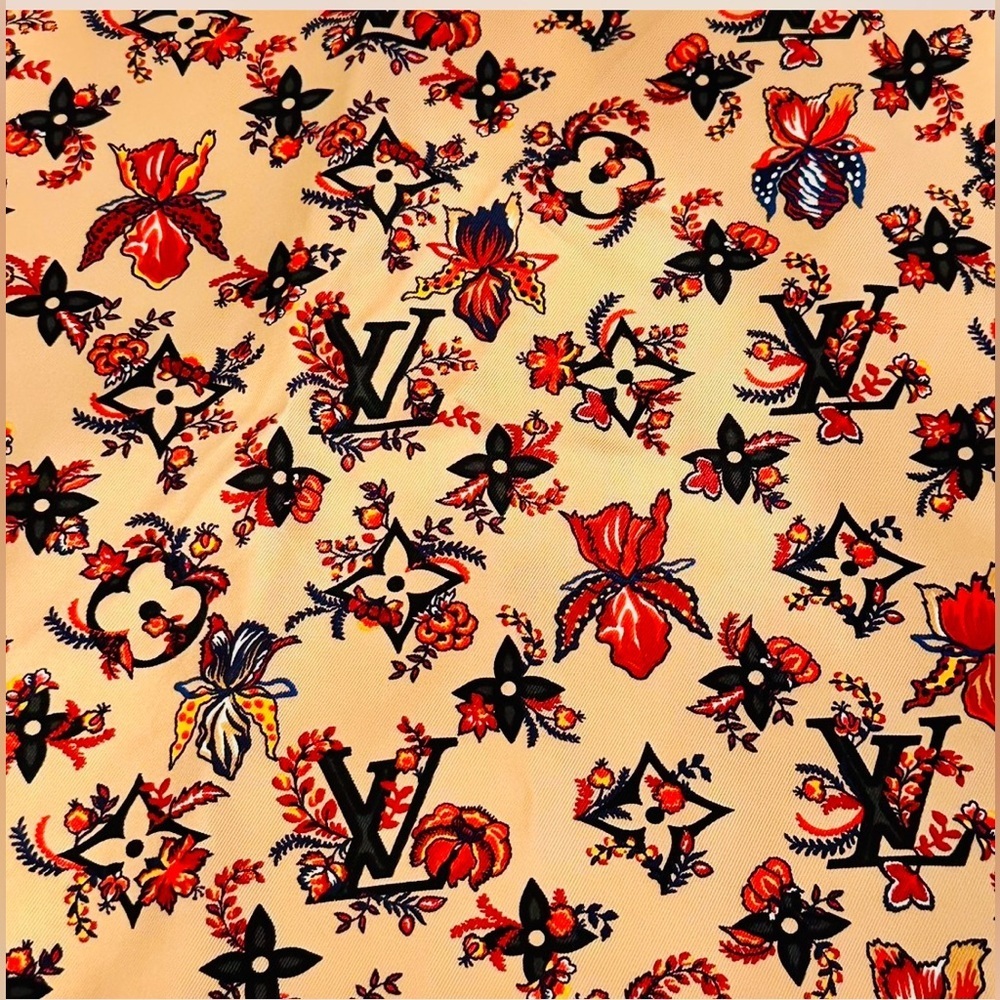 Auth Louis Vuitton Silk Scarf Bundle– Floral Monogram Print (Style 00-0195-682) - Picture 9 of 15
